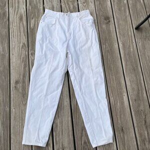 Vintage Gitano 80’s mom jeans White Tapered High Waisted Size 14